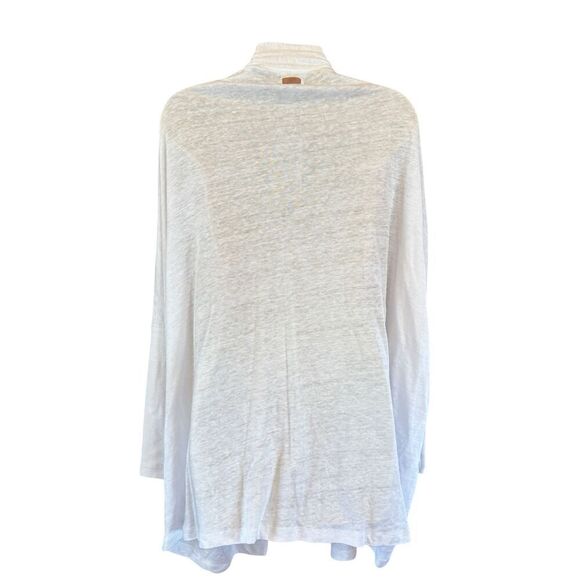 LUNYA Linen Blend Open Front Cardigan in White NWT One Size - Picture 2 of 6